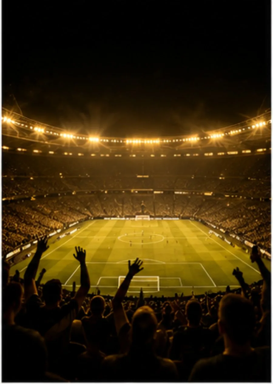 Apostas esportivas Goldbet estadio brasileiro com luzes douradas