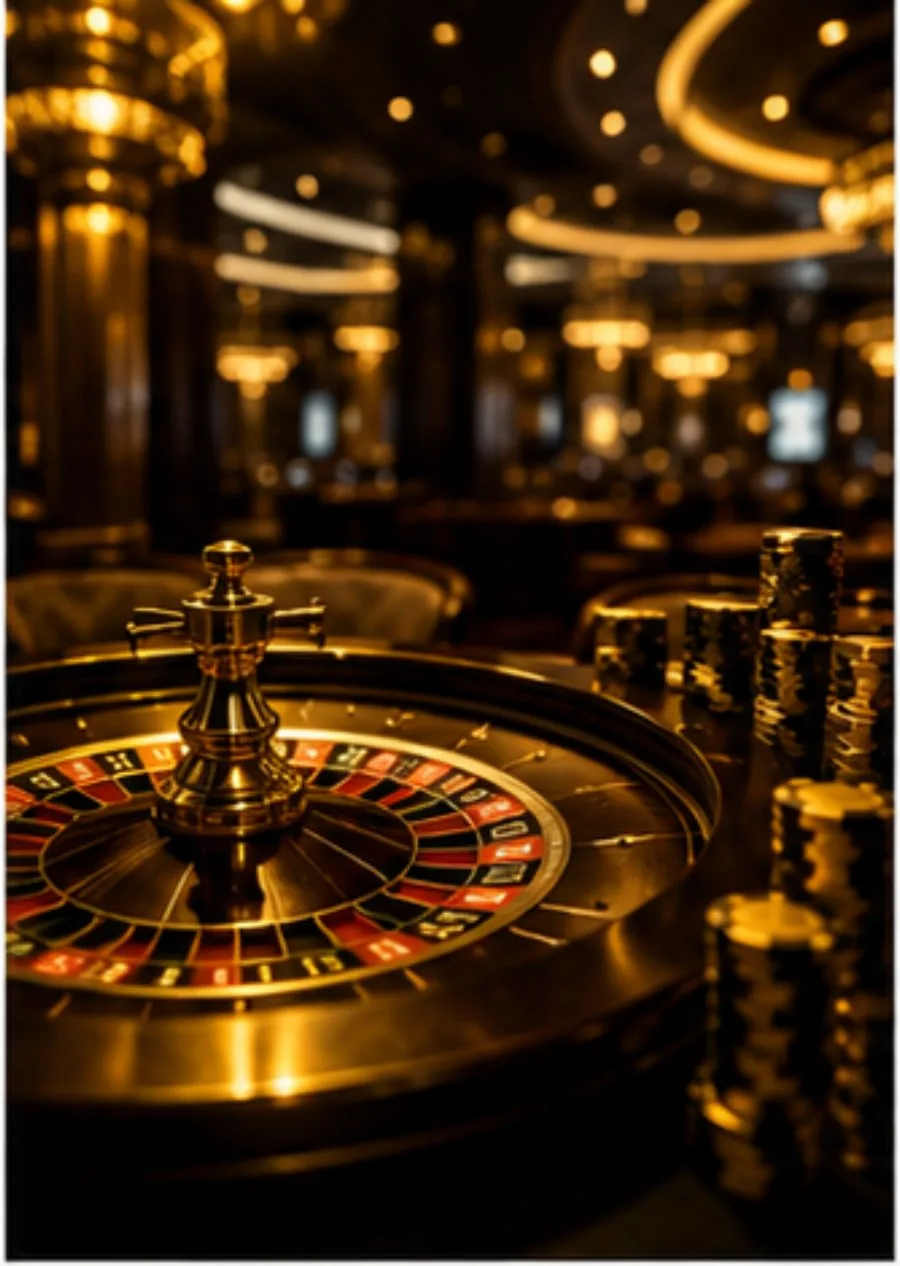 Cassino online Goldbet roleta dourada e fichas empilhadas